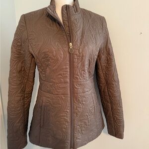 Gorgeous Grey/Taupe Tahari quilted Women's Jacket